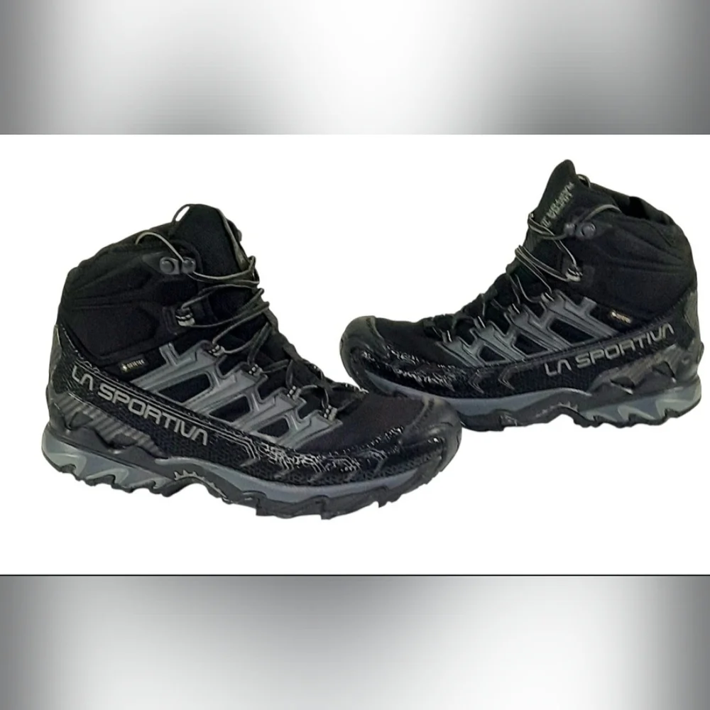 Men's sz 8 M La Sportiva Ultra Raptor II Mid GTX Black Hiking Boots Gortex